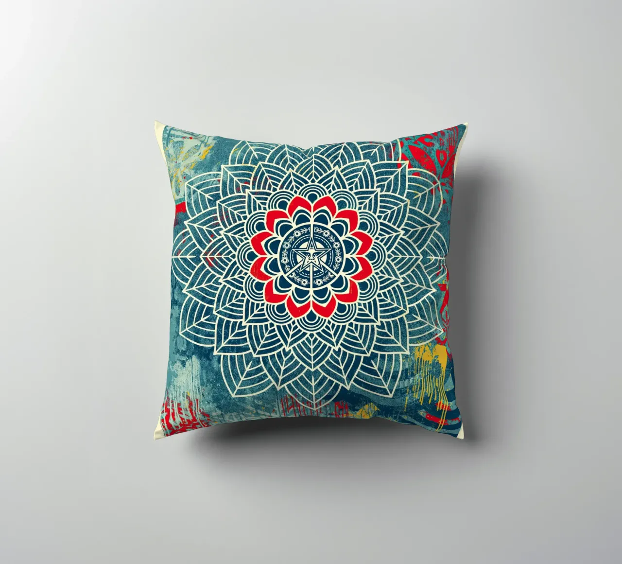 Chaos Mandala 2 decorative cushion by American Poster