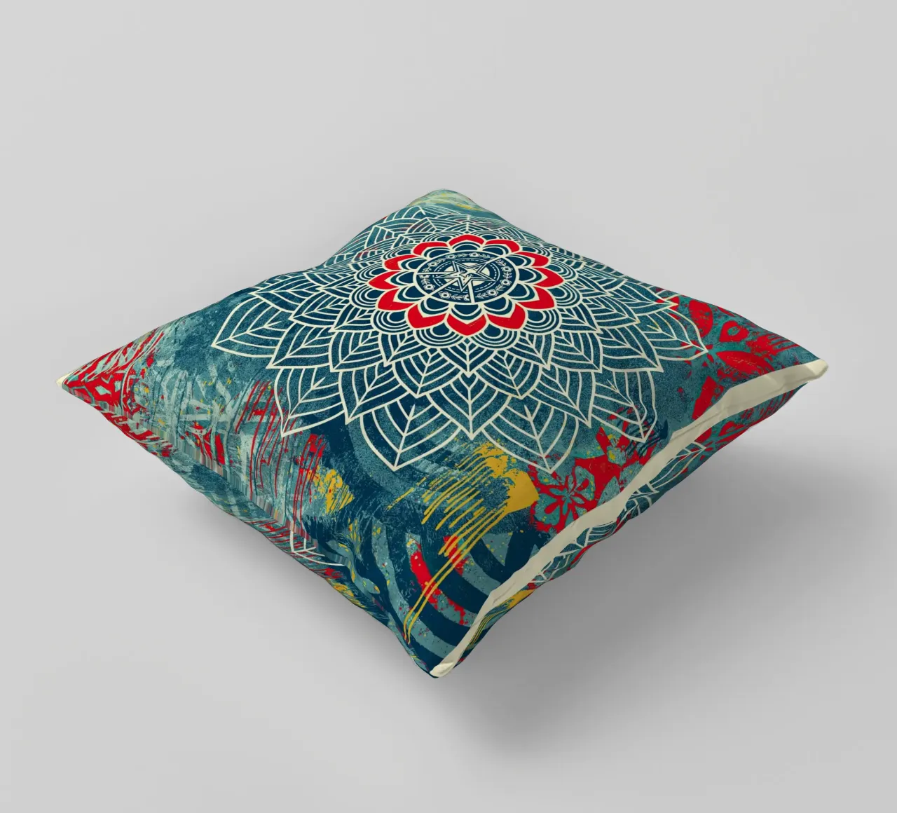 Chaos Mandala 2 decorative cushion by American Poster