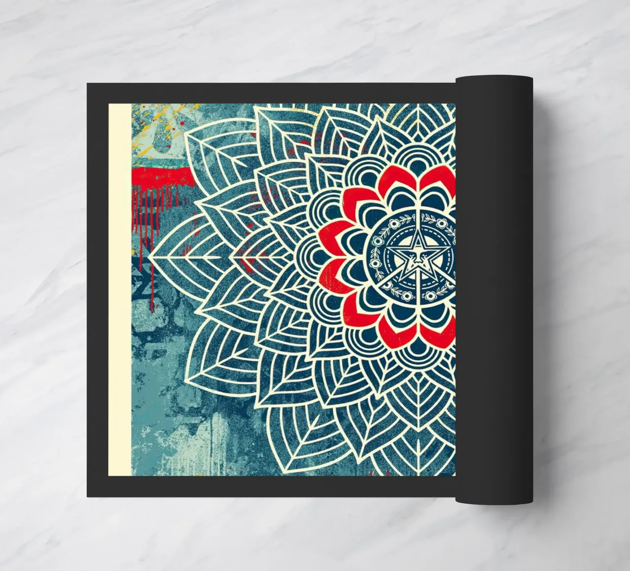Chaos Mandala 2 doormat by American Poster
