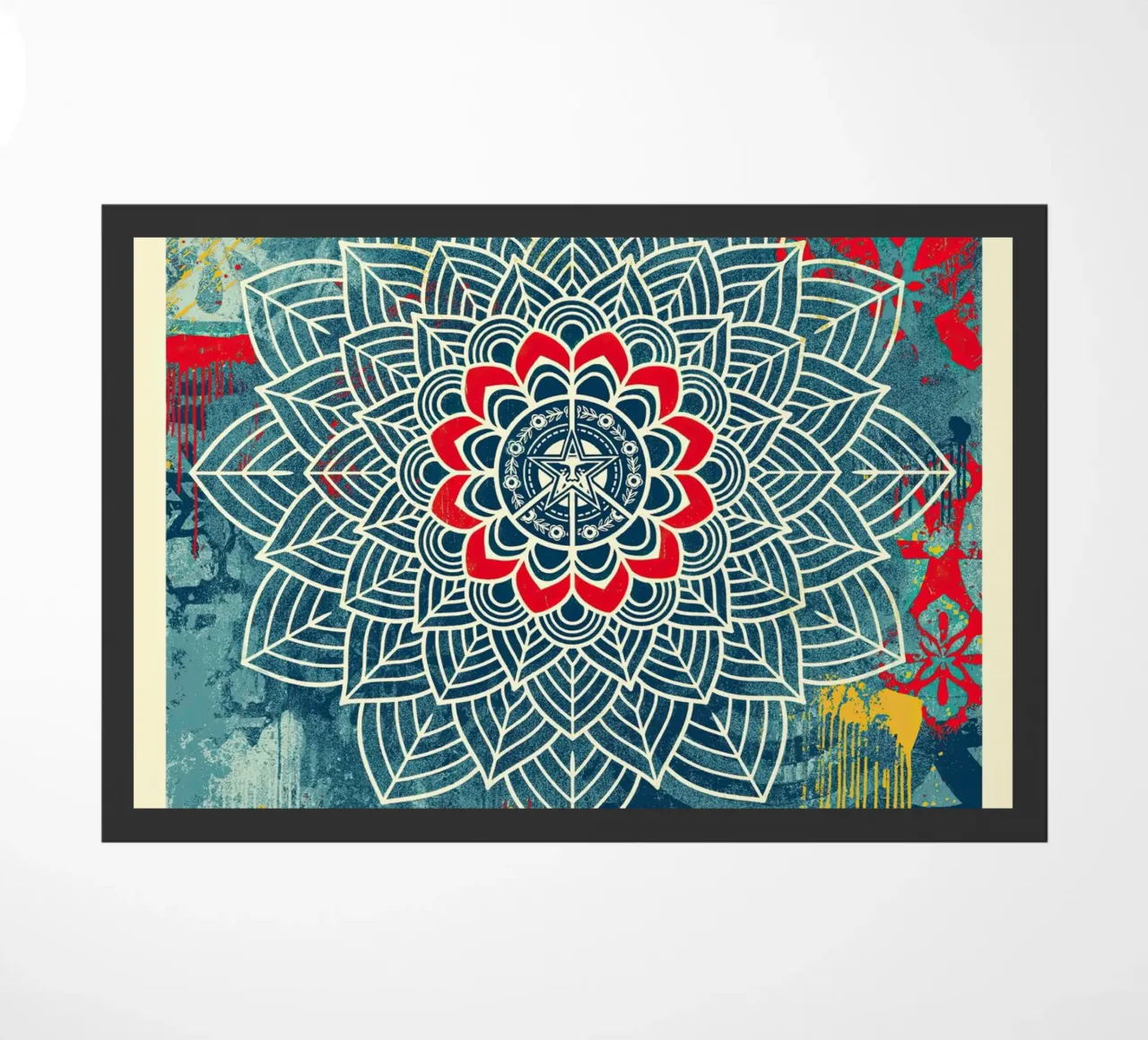 Chaos Mandala 2 doormat by American Poster