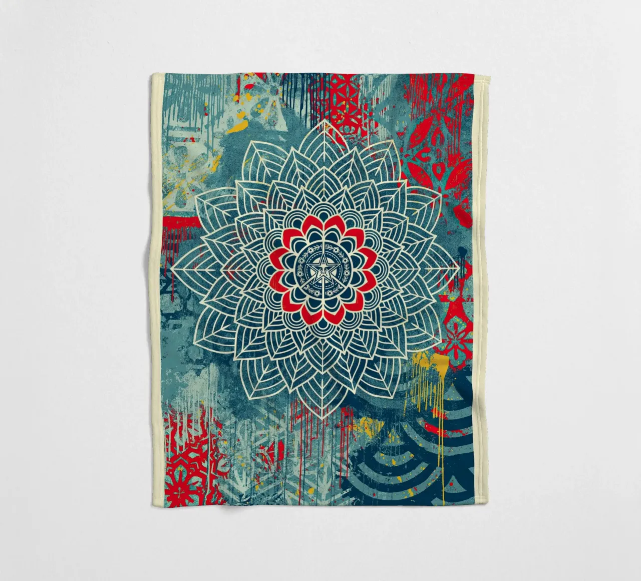 Chaos Mandala 2 fleece blanket by American Poster