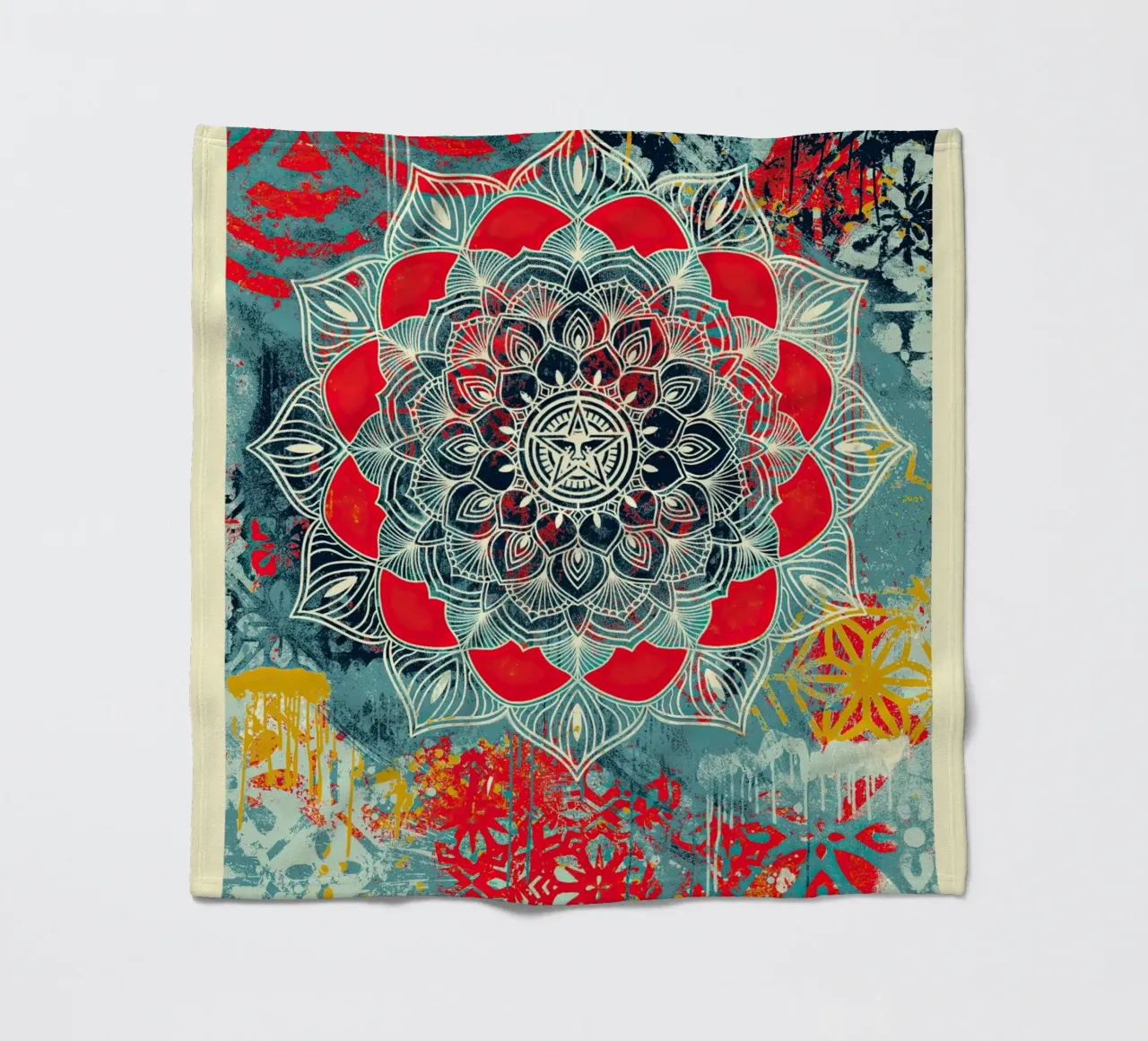 Chaos Mandala fleece blanket by American Poster