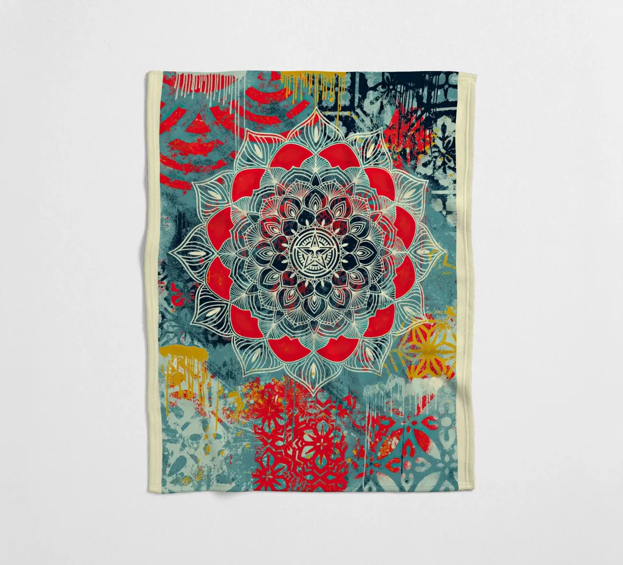 Chaos Mandala fleece blanket by American Poster