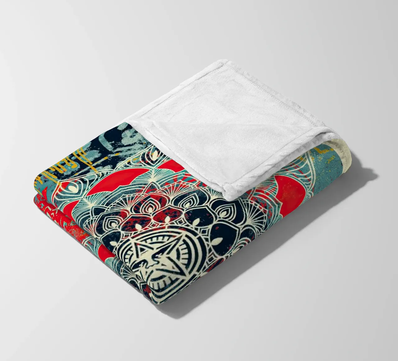 Chaos Mandala fleece blanket by American Poster