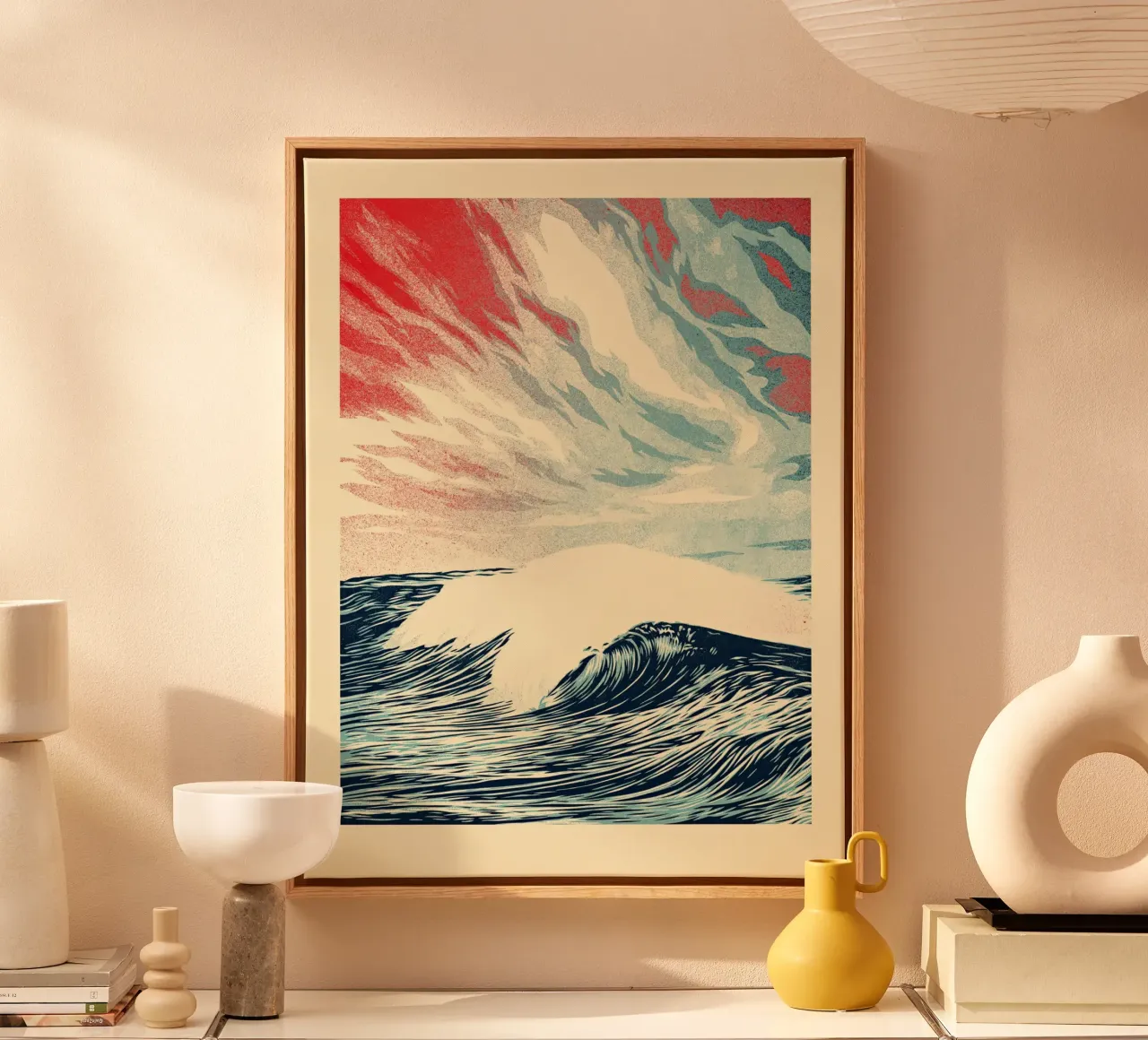 Forza della Natura Letterpress tela con Cornice a cassetta da American Poster