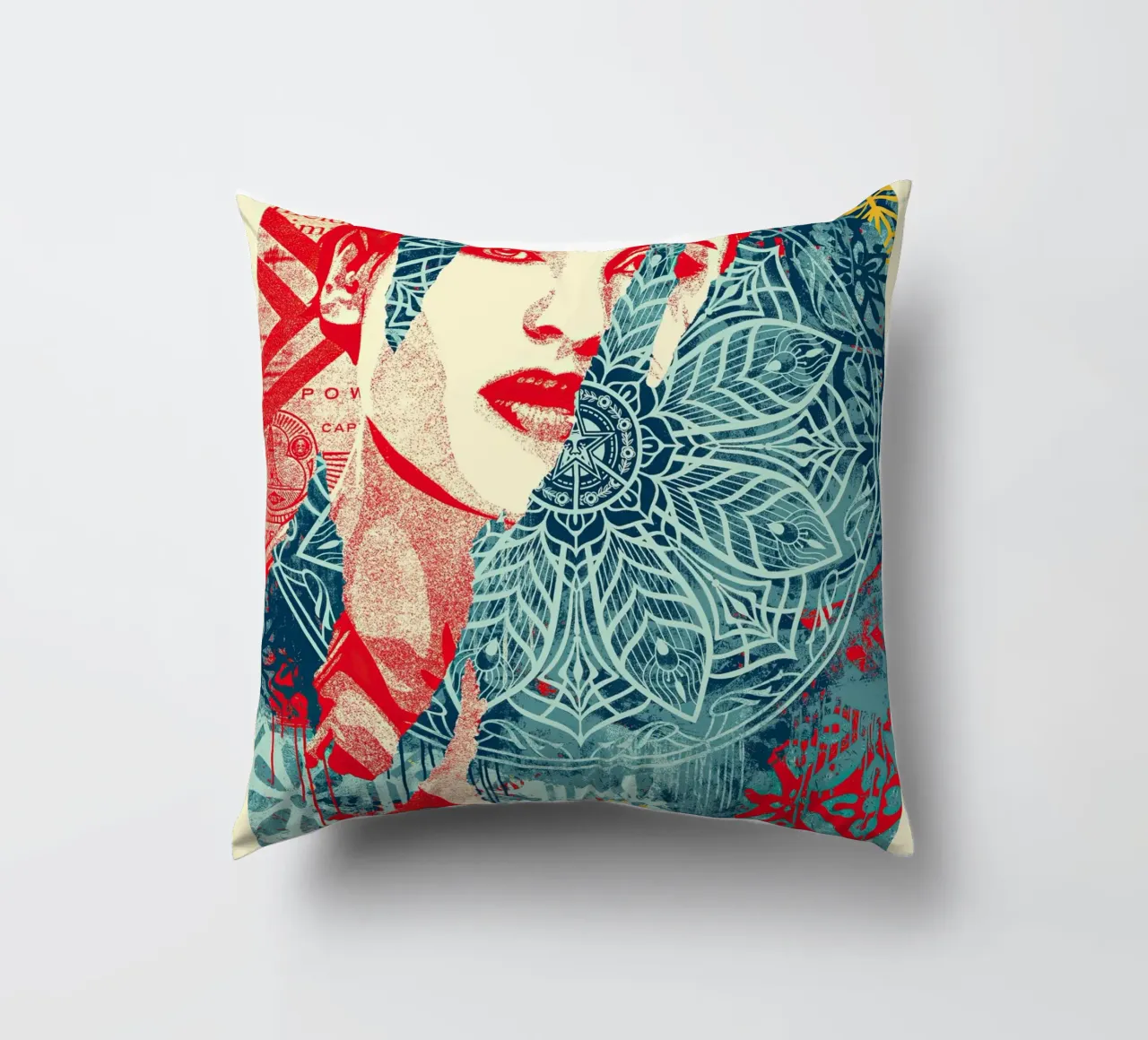 Fractured Harmony decorative cushion by American Poster