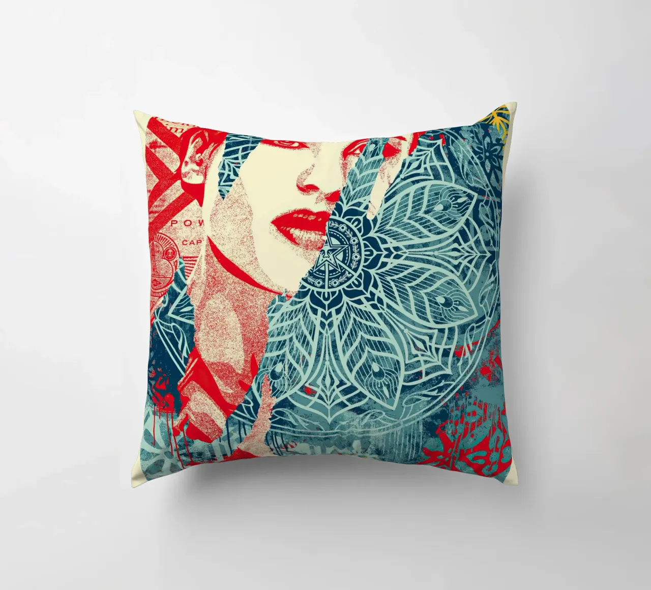 Fractured Harmony decorative cushion by American Poster