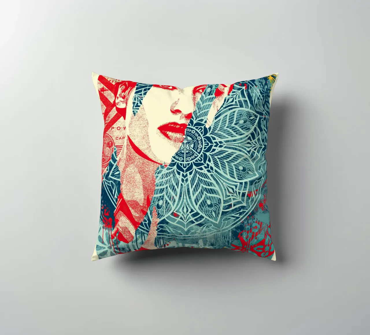 Fractured Harmony decorative cushion by American Poster