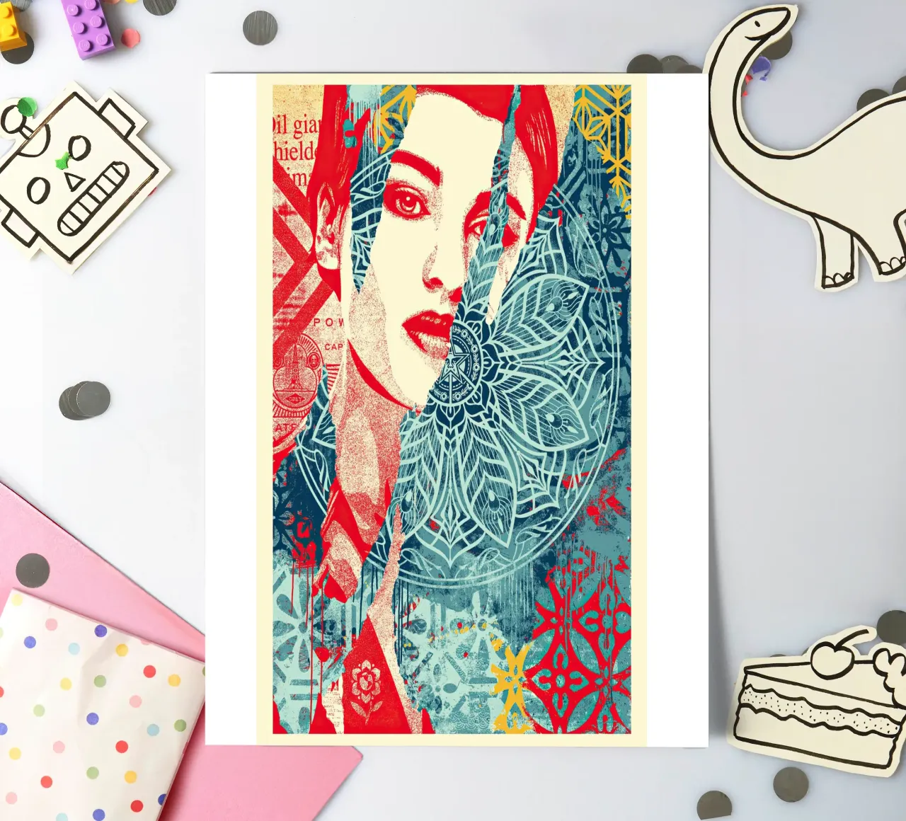 Fractured Harmony sticker sheet by American Poster