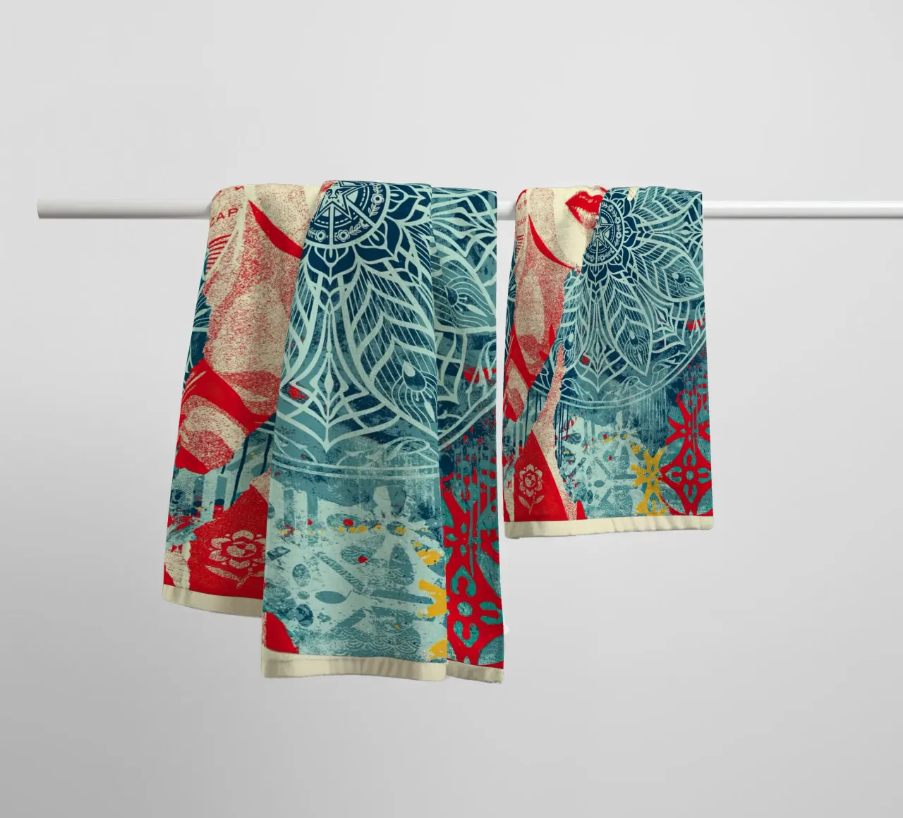 Harmonie fracturée serviette de bain de American Poster