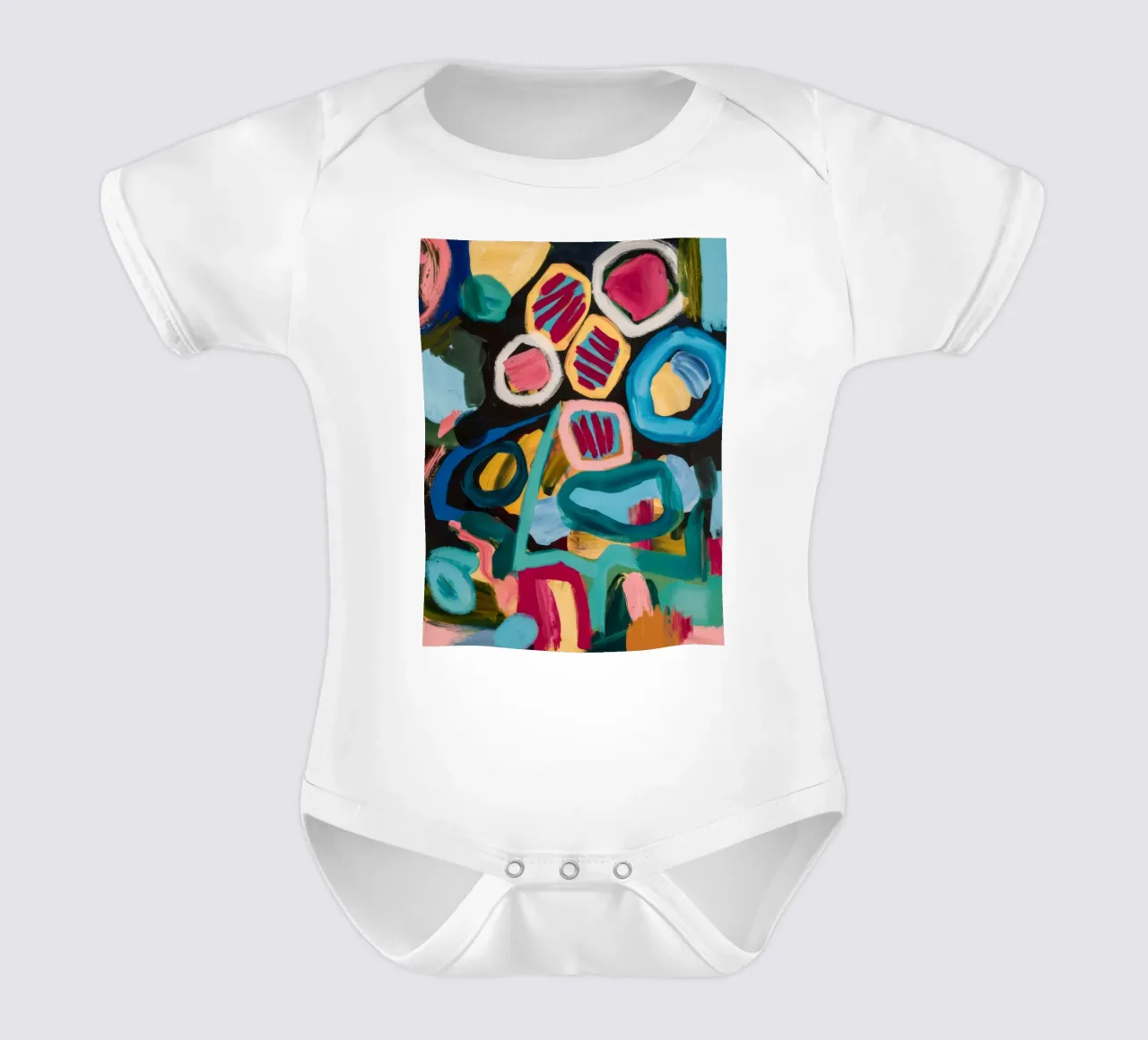 Azure Vortex Swirls Kurzarm Babybody von Sublime Layers