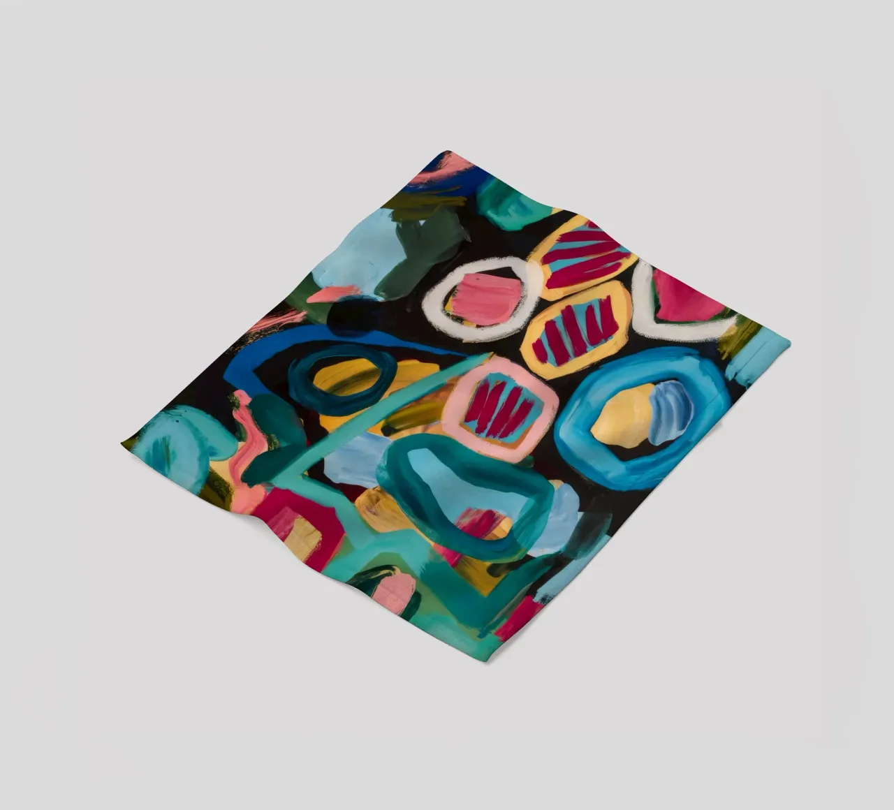 Azure Vortex Swirls fleece blanket by Sublime Layers