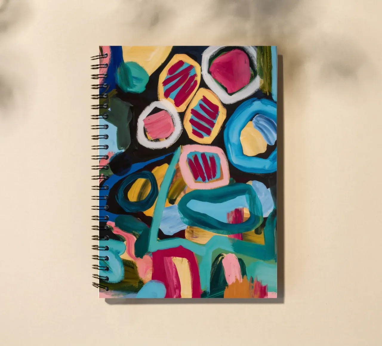 Azure Vortex Swirls spiral notebook by Sublime Layers