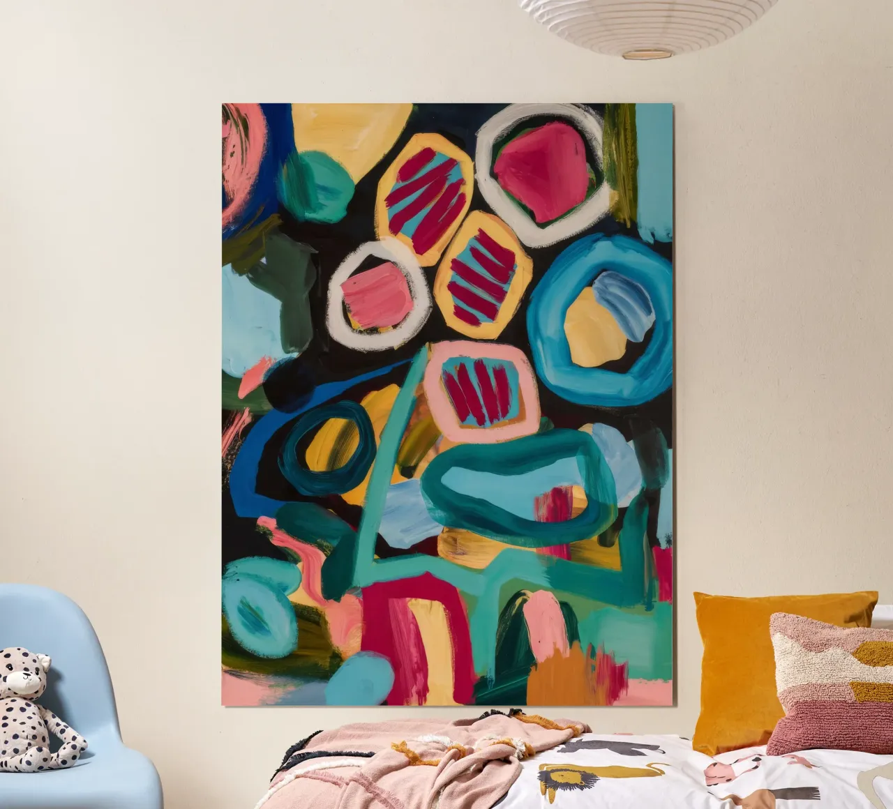 Azure Vortex Swirls poster de Sublime Layers