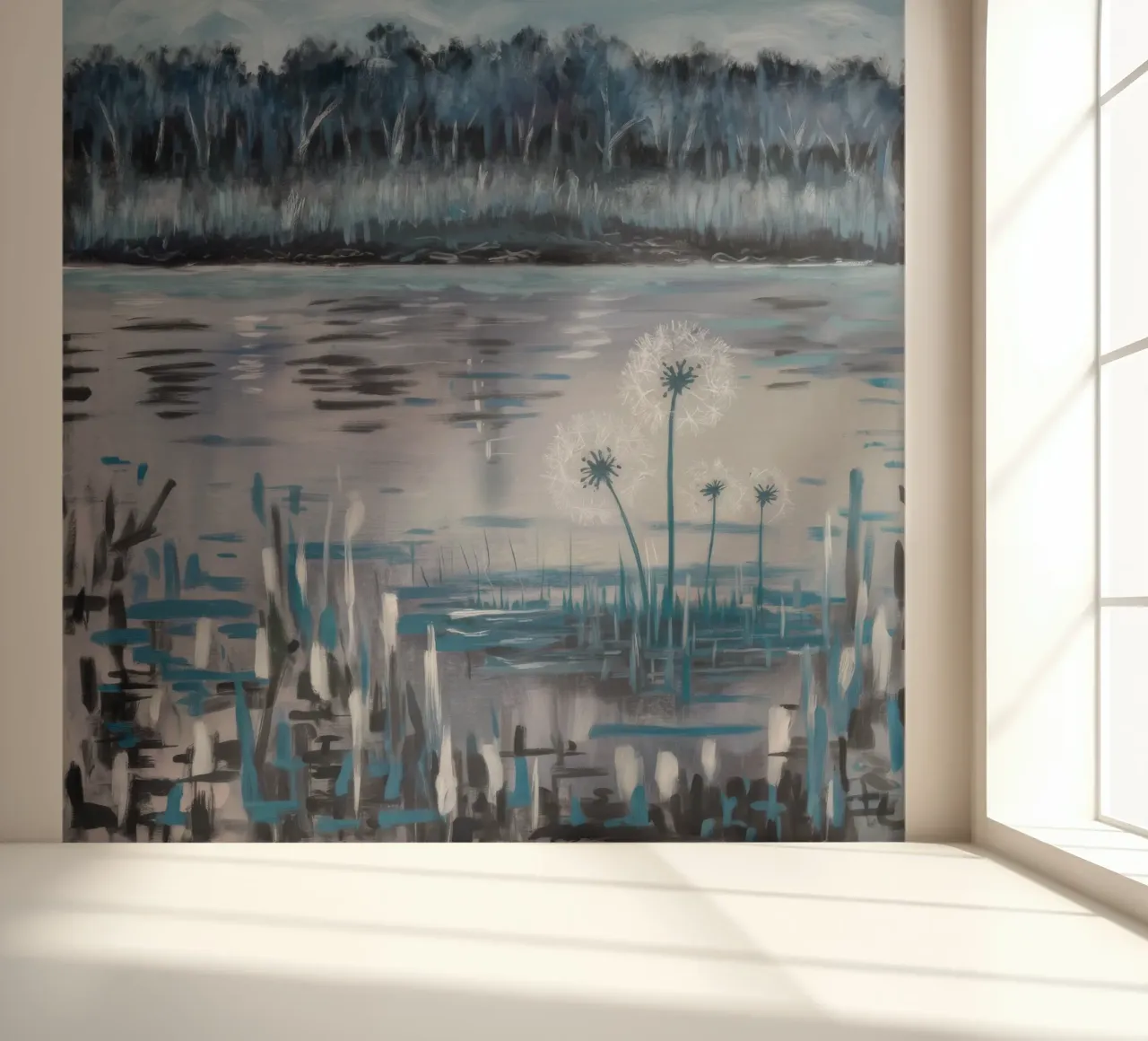 Tranquil Marshland Reflections photo wallpaper by Verve Pigments