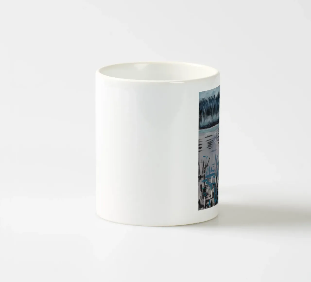 Riflessi di una palude tranquilla tazza in ceramica da Verve Pigments