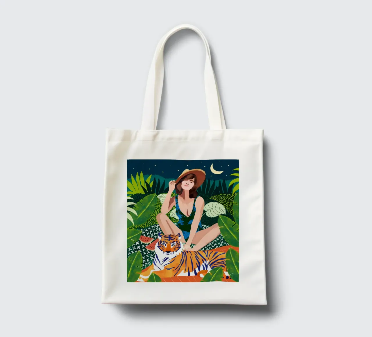 Vivere nella giungla borsa in juta da 83oranges
