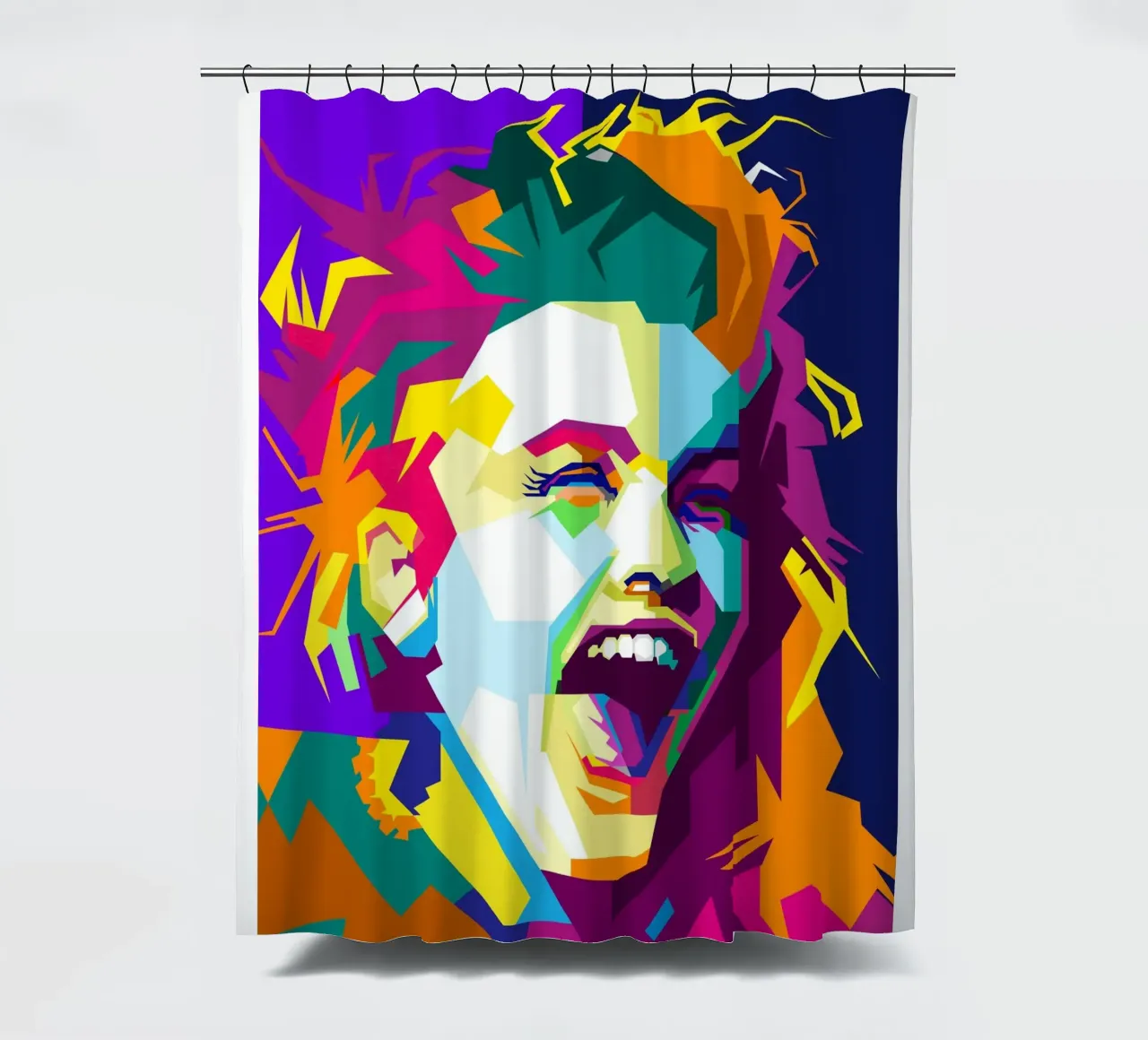 Cindy Lauper 80er Pop-Sängerin WPAP Trending Now Duschvorhang von Artkreator
