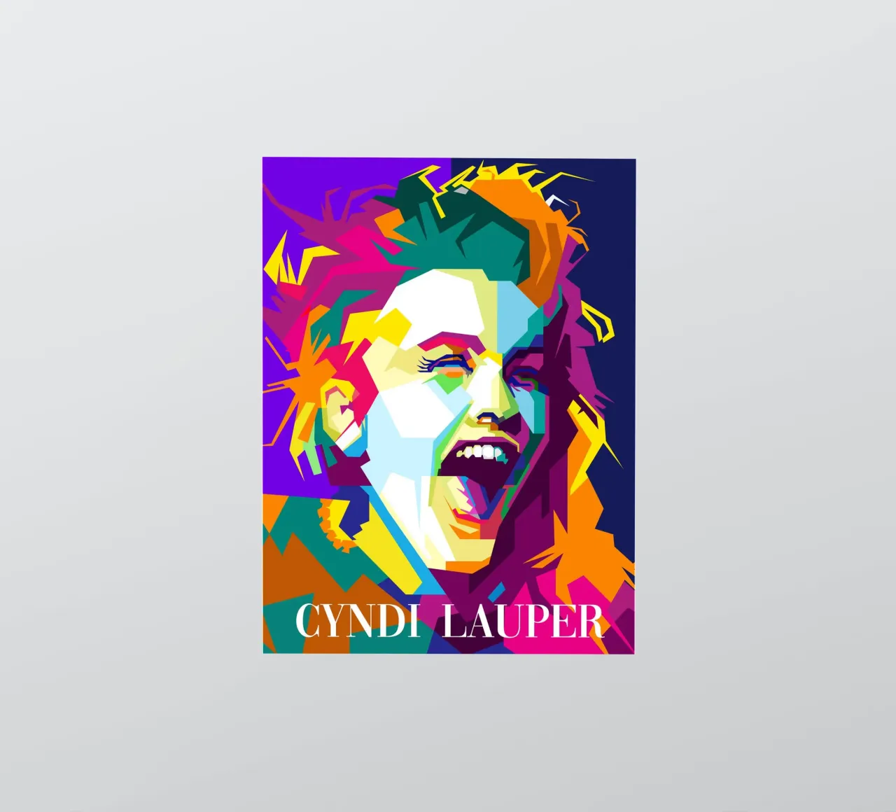 Cindy Lauper 80s Pop Singer WPAP Trending Now sticker by Artkreator
