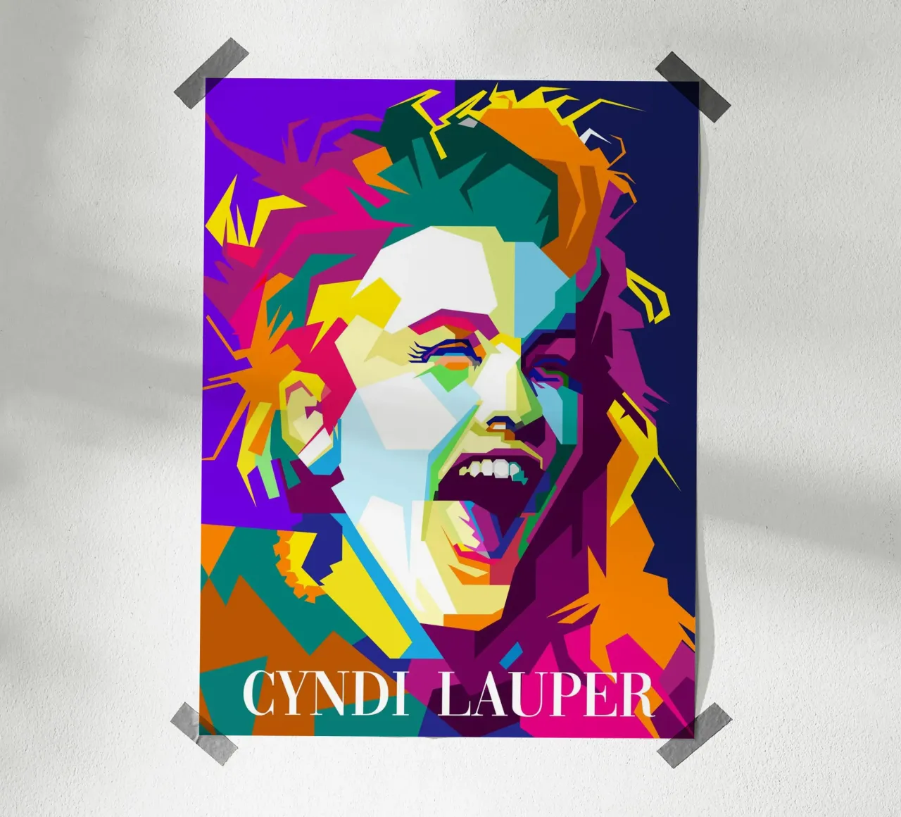 Cindy Lauper 80er Pop-Sängerin WPAP Trending Now Hahnemühle von Artkreator