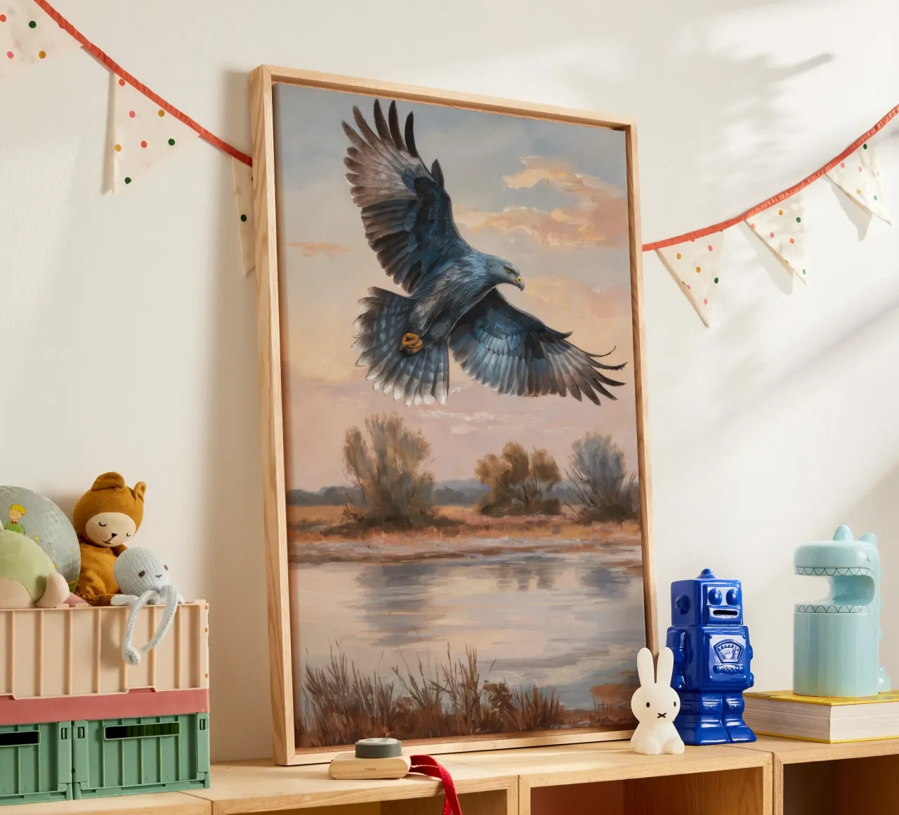Zwevende symfonie van de wildernis canvas met Baklijst van Verve Pigments