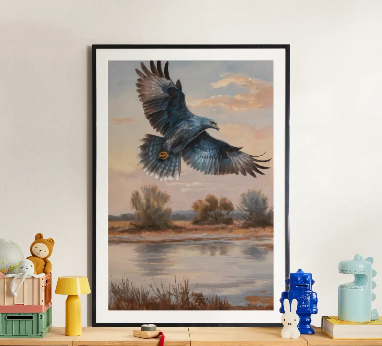Zwevende symfonie van de wildernis poster met kunststof frame van Verve Pigments