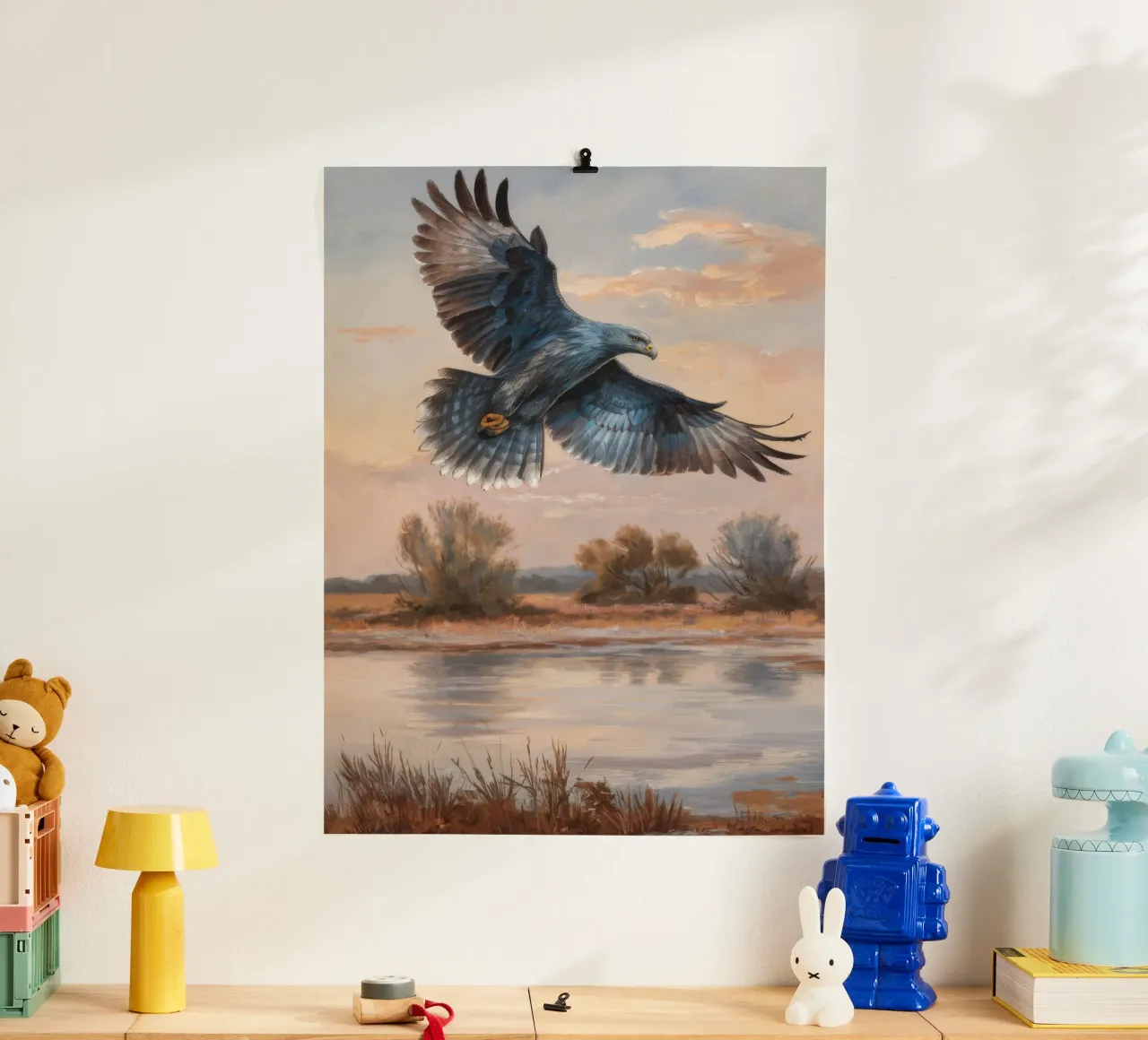 Zwevende symfonie van de wildernis poster met kunststof frame van Verve Pigments