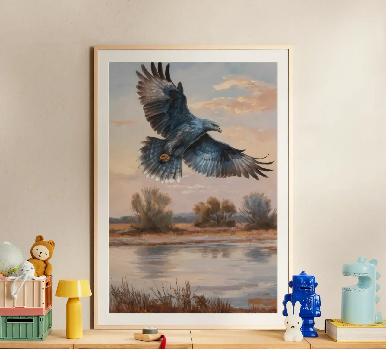 Zwevende symfonie van de wildernis poster met kunststof frame van Verve Pigments