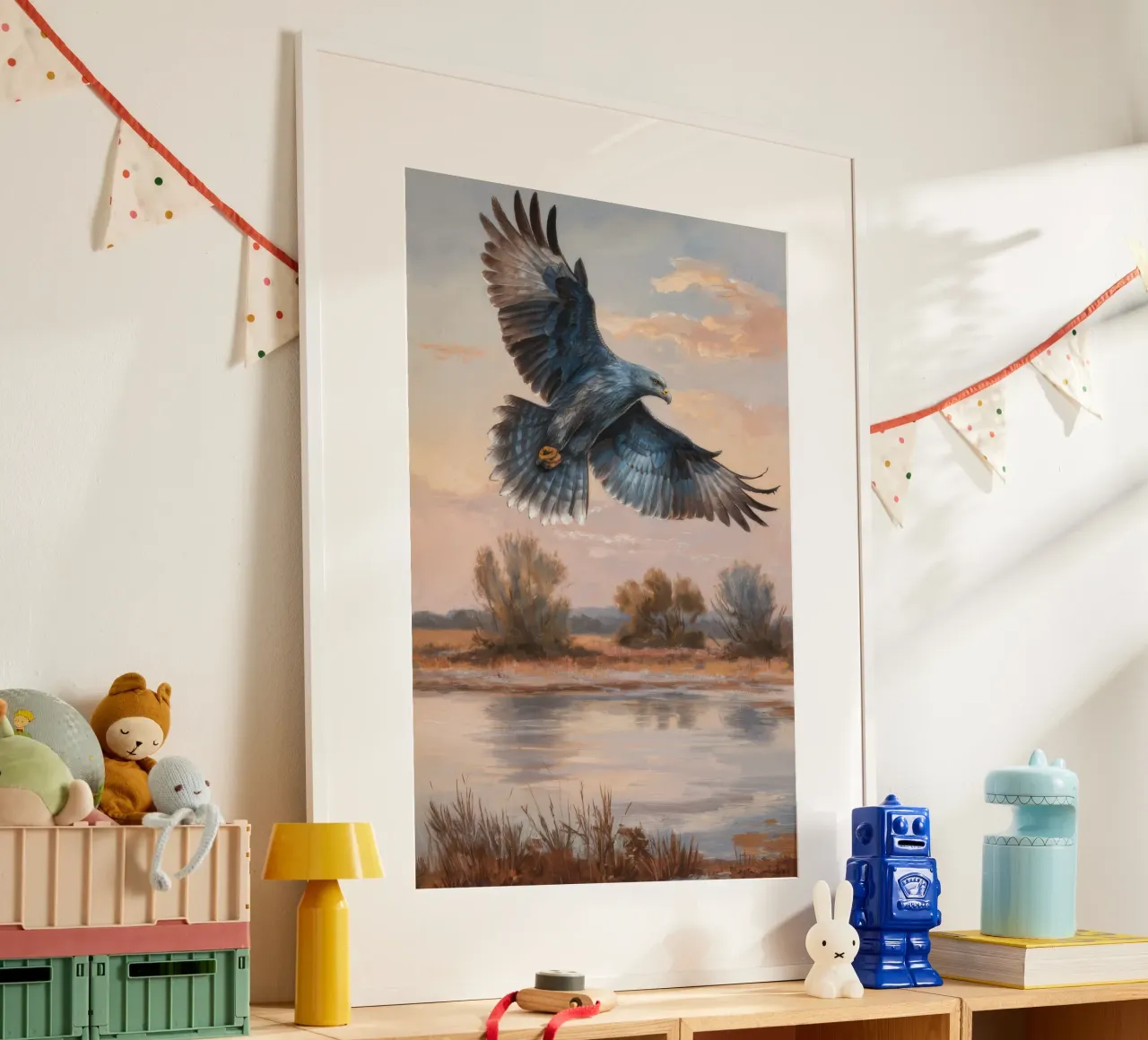 Zwevende symfonie van de wildernis poster met kunststof frame van Verve Pigments