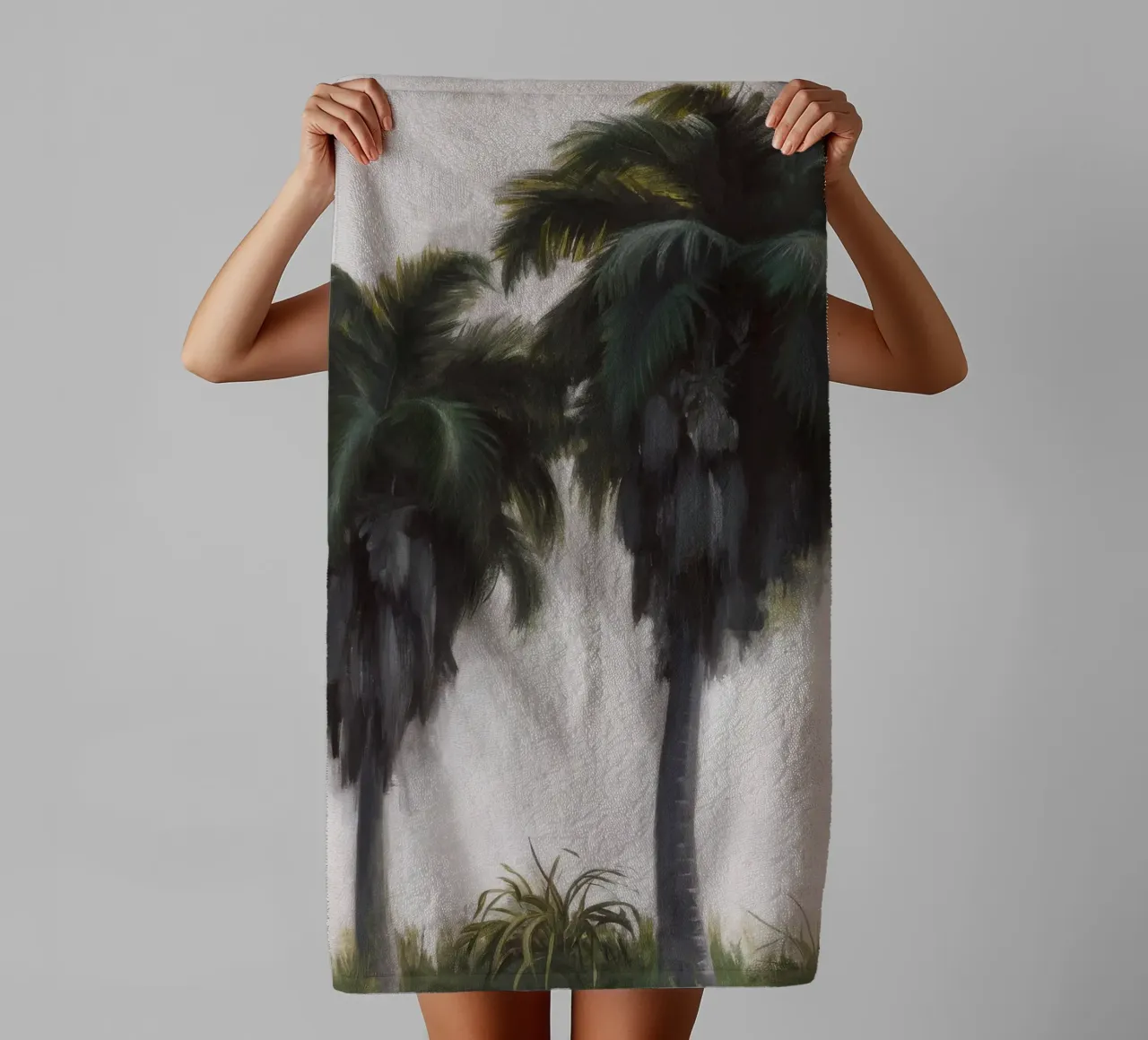 Eternal Palm Elegance asciugamano da bagno da Verve Pigments