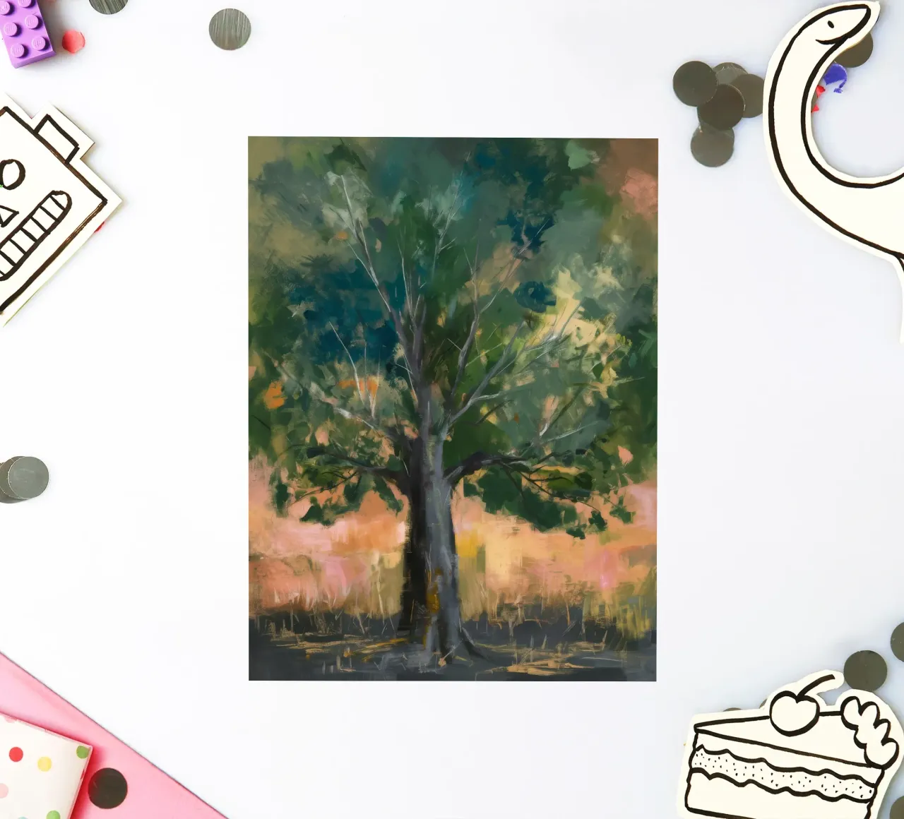 Whispering Forest Sentinel sticker by Verve Pigments