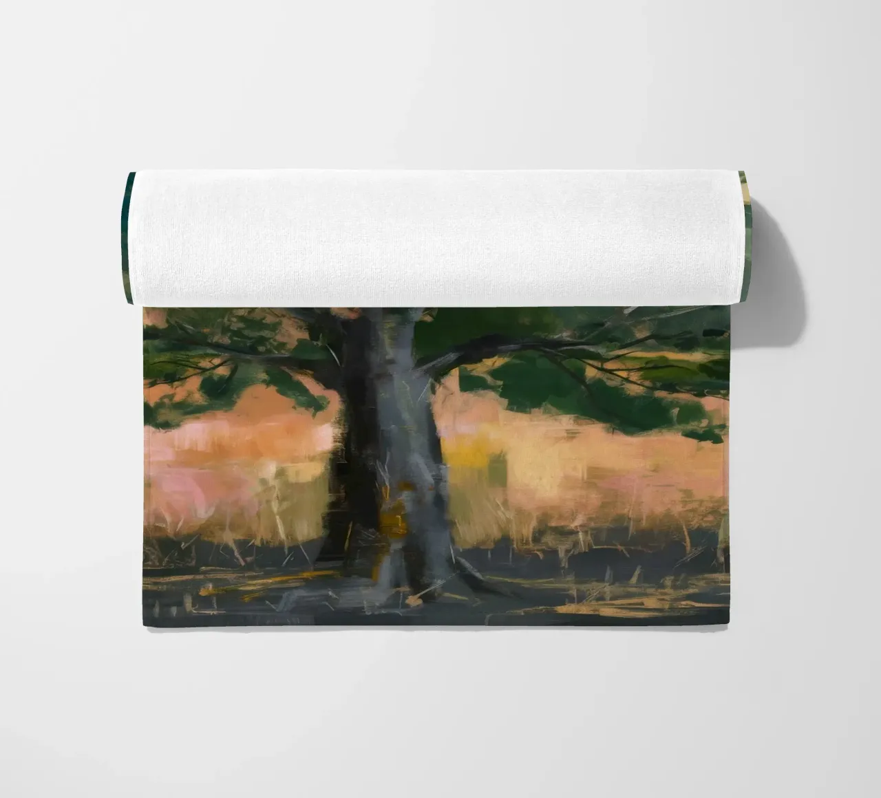 Whispering Forest Sentinel beach towel by Verve Pigments