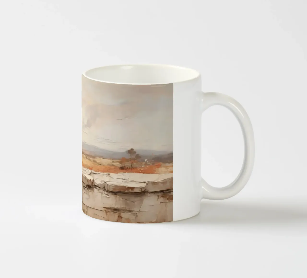 Paesaggio con i colori della sabbia tazza in ceramica da Imagine
