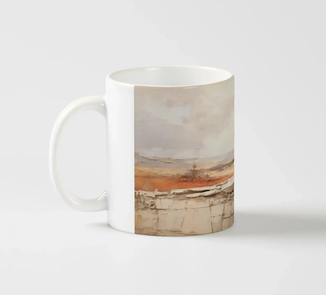 Paesaggio con i colori della sabbia tazza in ceramica da Imagine