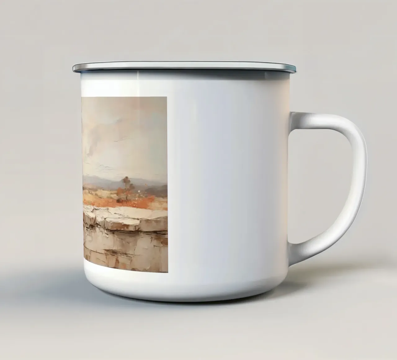Paesaggio con i colori della sabbia tazza in smalto da Imagine