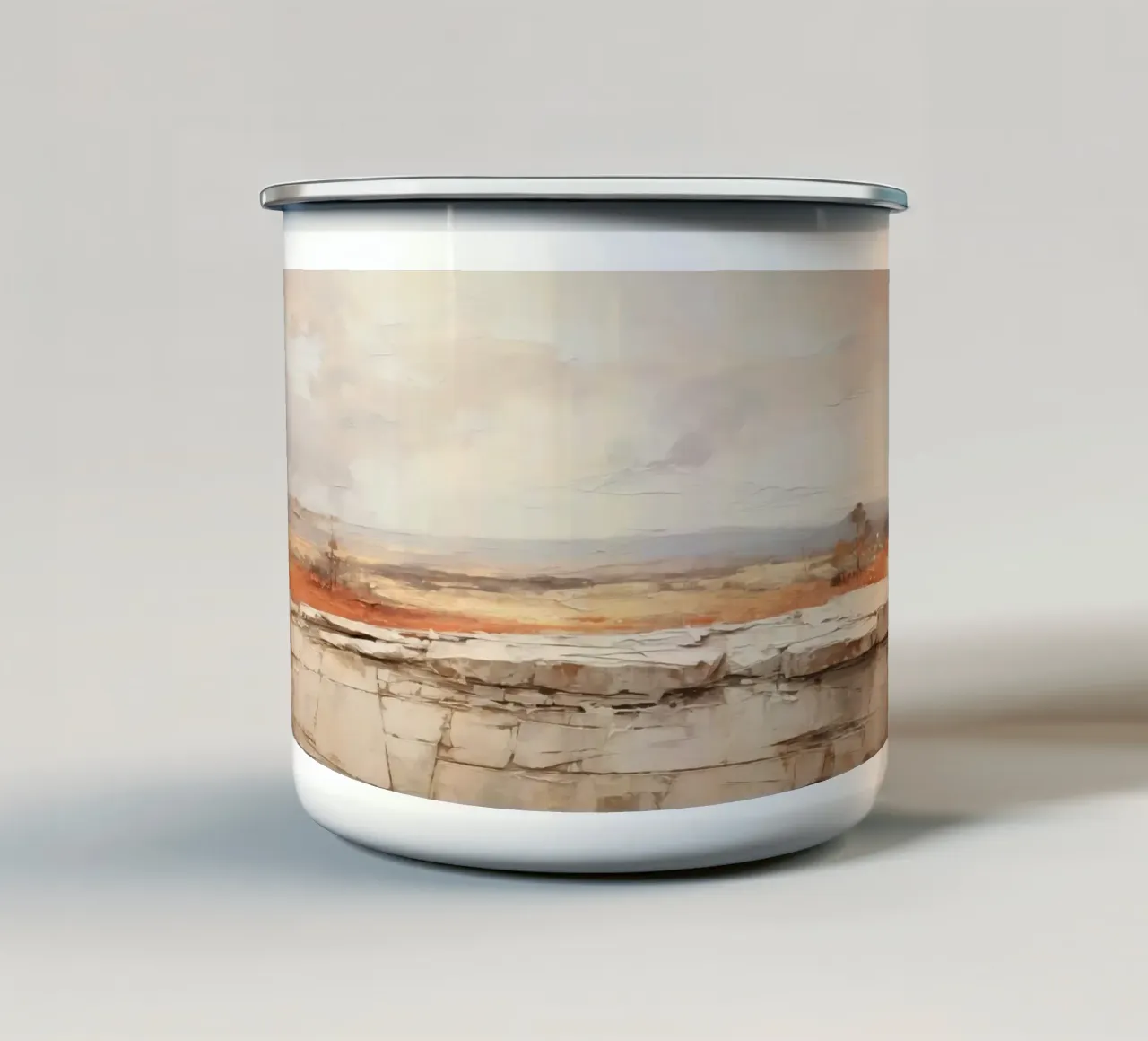 Paesaggio con i colori della sabbia tazza in smalto da Imagine