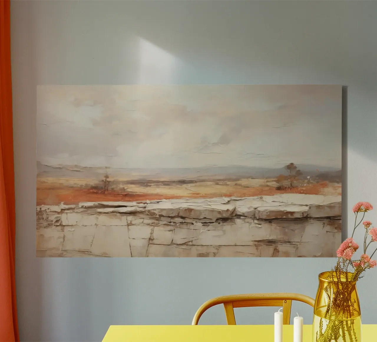 Paesaggio con i colori della sabbia tela da Imagine
