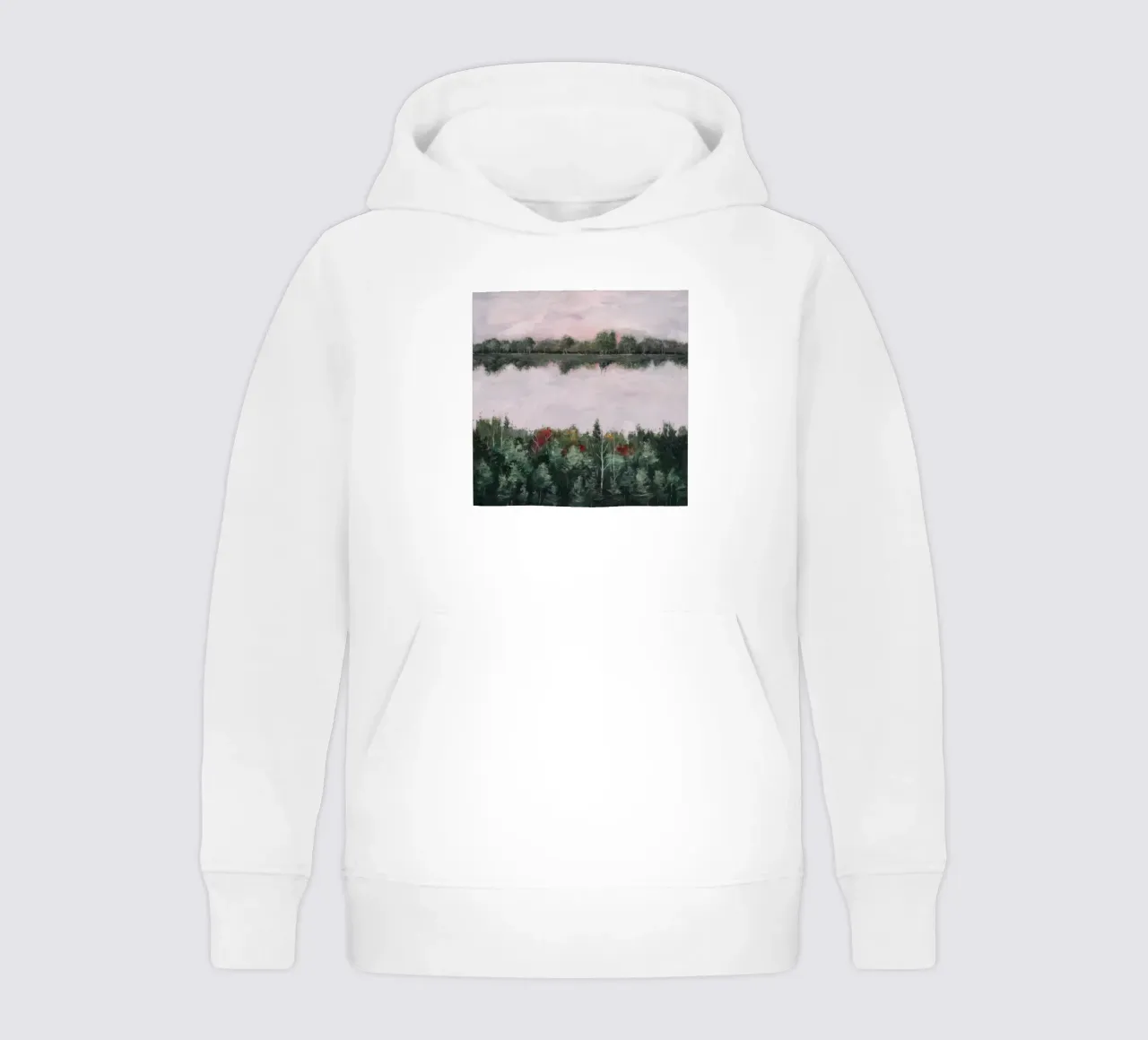Muted Horizon Reverie kids hoodie by Verve Pigments