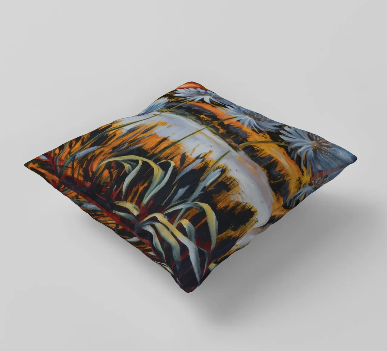 Inferno floreale Blaze cuscino da Verve Pigments