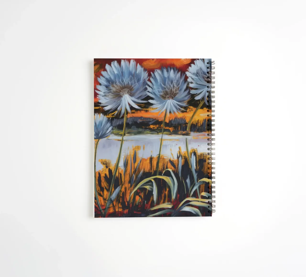 Bloemen Inferno Blaze notitieboek met spiraal van Verve Pigments