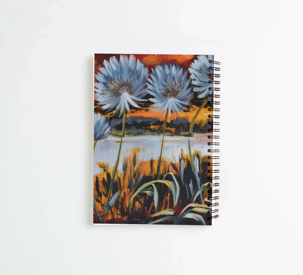 Bloemen Inferno Blaze notitieboek met spiraal van Verve Pigments