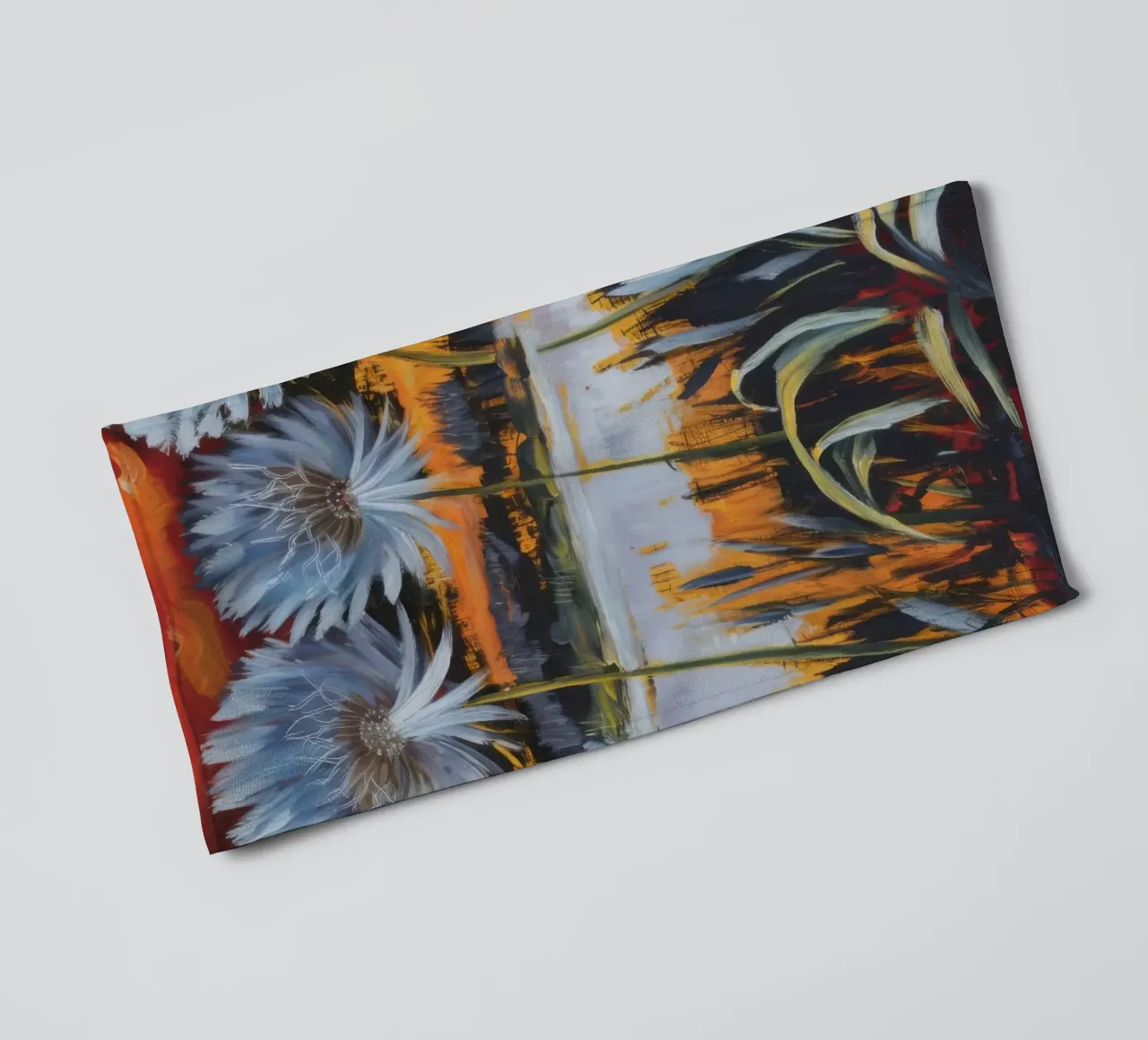 Bloemen Inferno Blaze badhanddoek van Verve Pigments