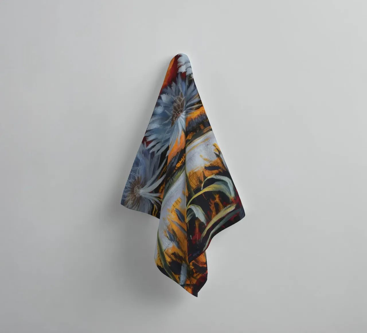 Bloemen Inferno Blaze badhanddoek van Verve Pigments