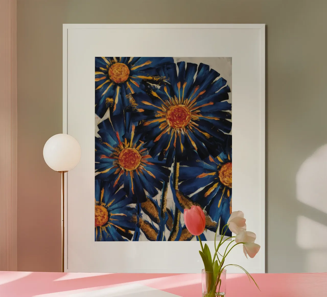 Cascata di petali celesti carta hahnemühle da Verve Pigments