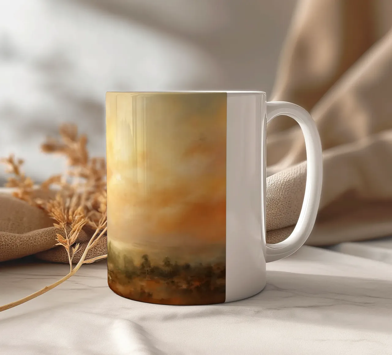 Paesaggio dai colori caldi tazza in ceramica da Imagine