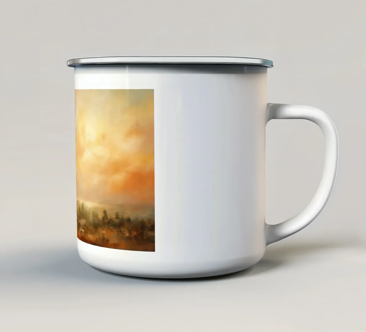 Paesaggio dai colori caldi tazza in smalto da Imagine