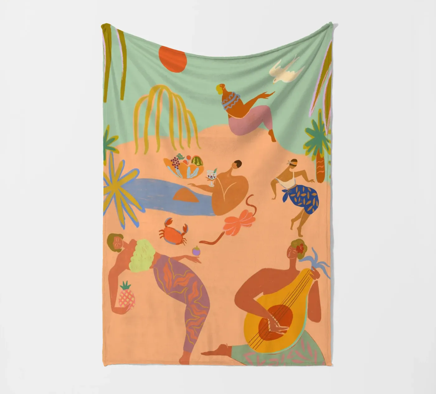 Vacation fleece blanket by Arty Guava