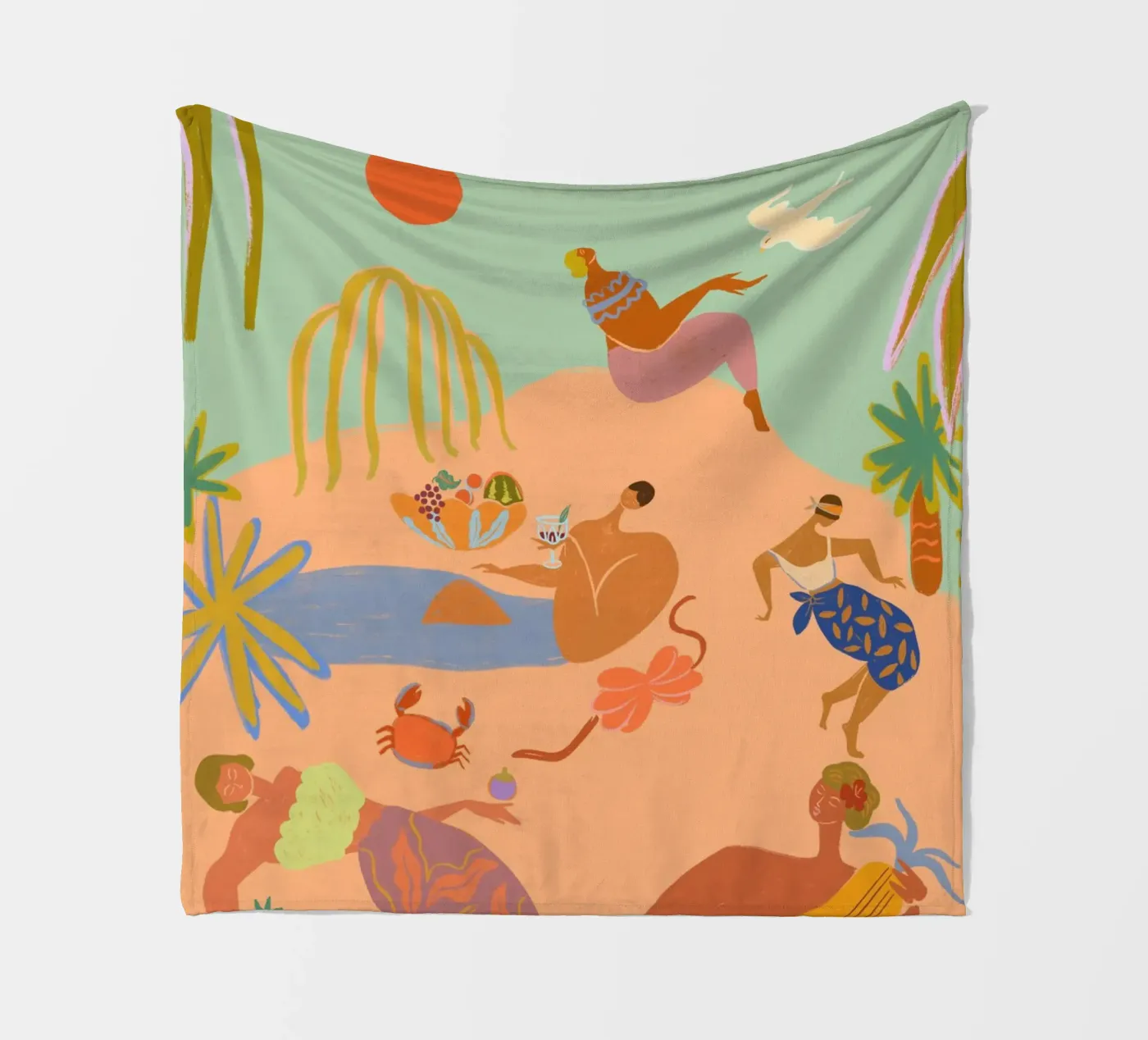 Vacation fleece blanket by Arty Guava
