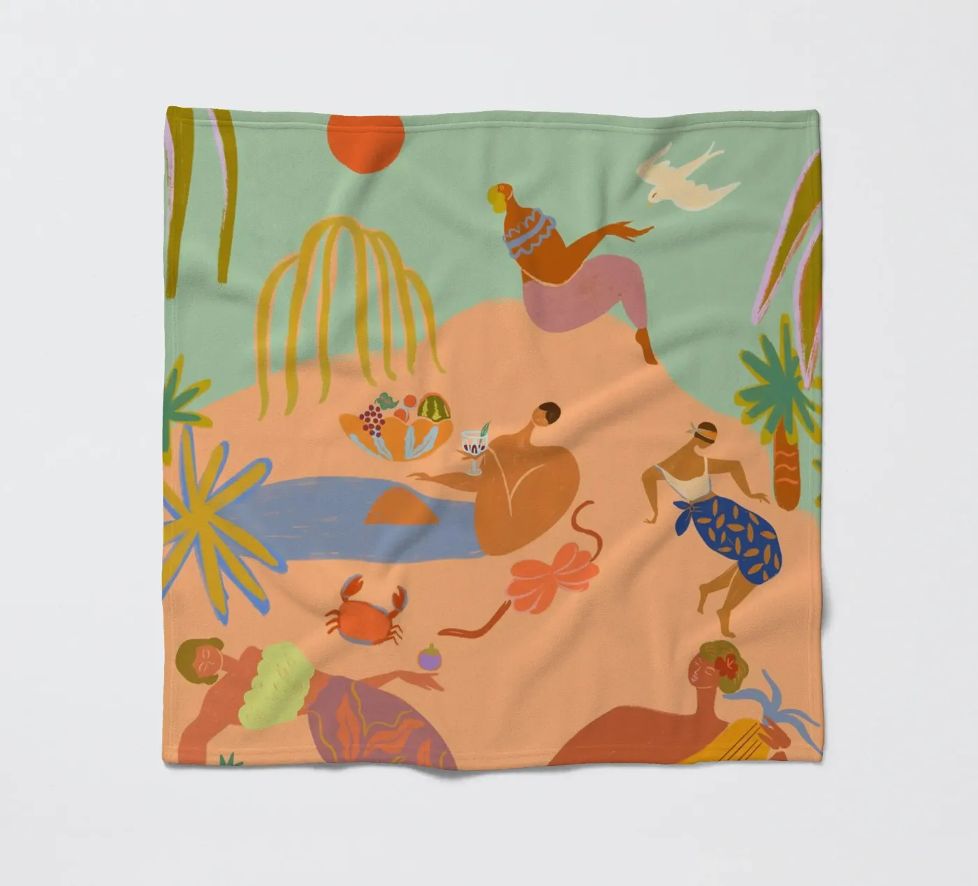 Vacation fleece blanket by Arty Guava