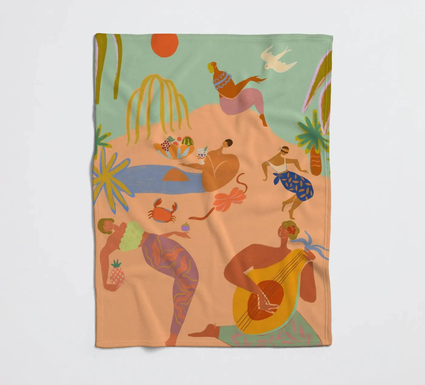 Vacation fleece blanket by Arty Guava